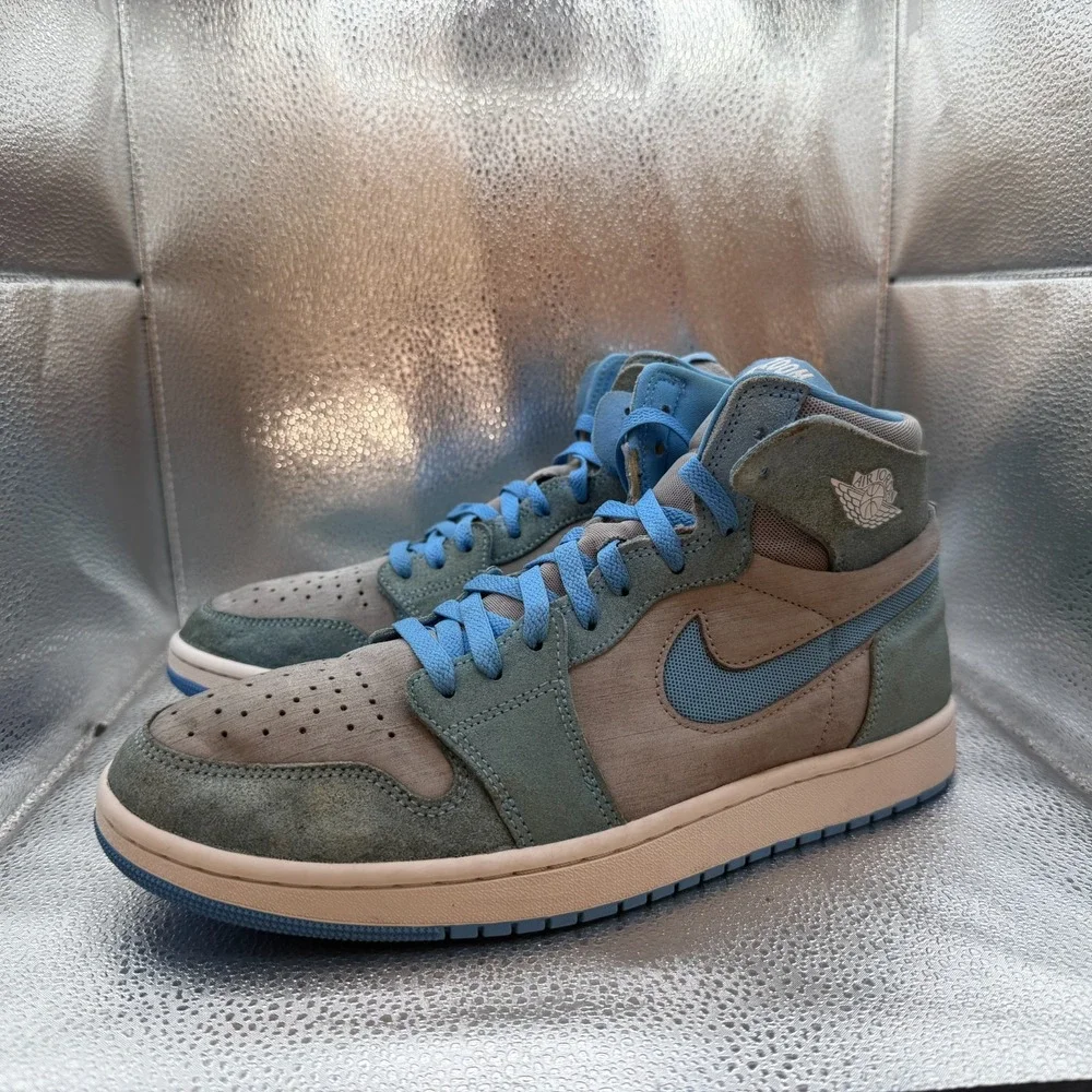 Size 11 Jordan 1 Zoom Comfort 2 High University Blue Mens Sneakers DV1307-014